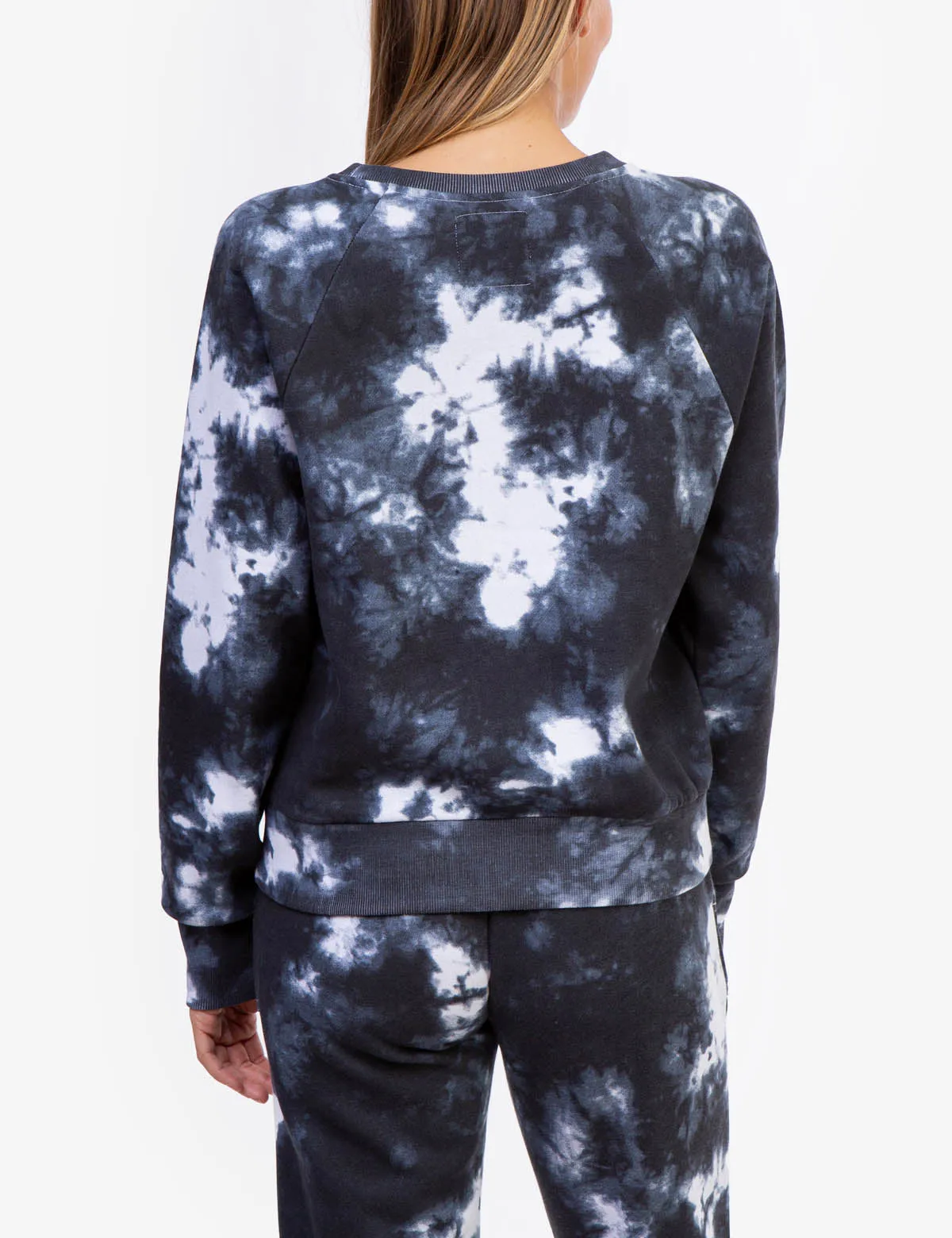TIE DYE RAGLAN CREW NECK SWEATSHIRT