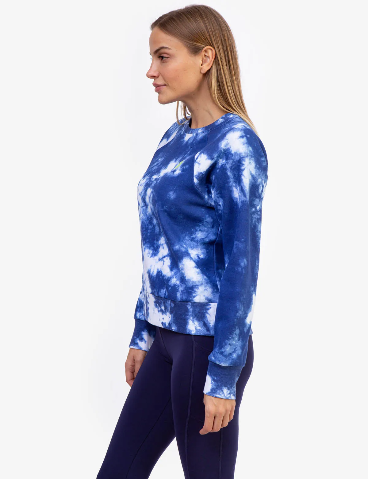 TIE DYE RAGLAN CREW NECK SWEATSHIRT