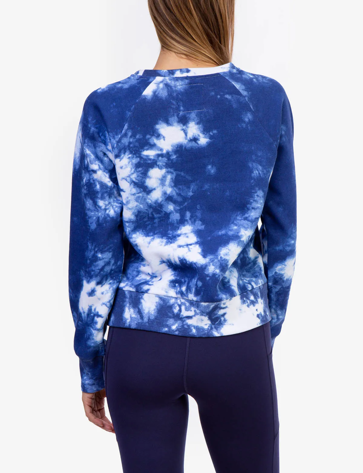 TIE DYE RAGLAN CREW NECK SWEATSHIRT