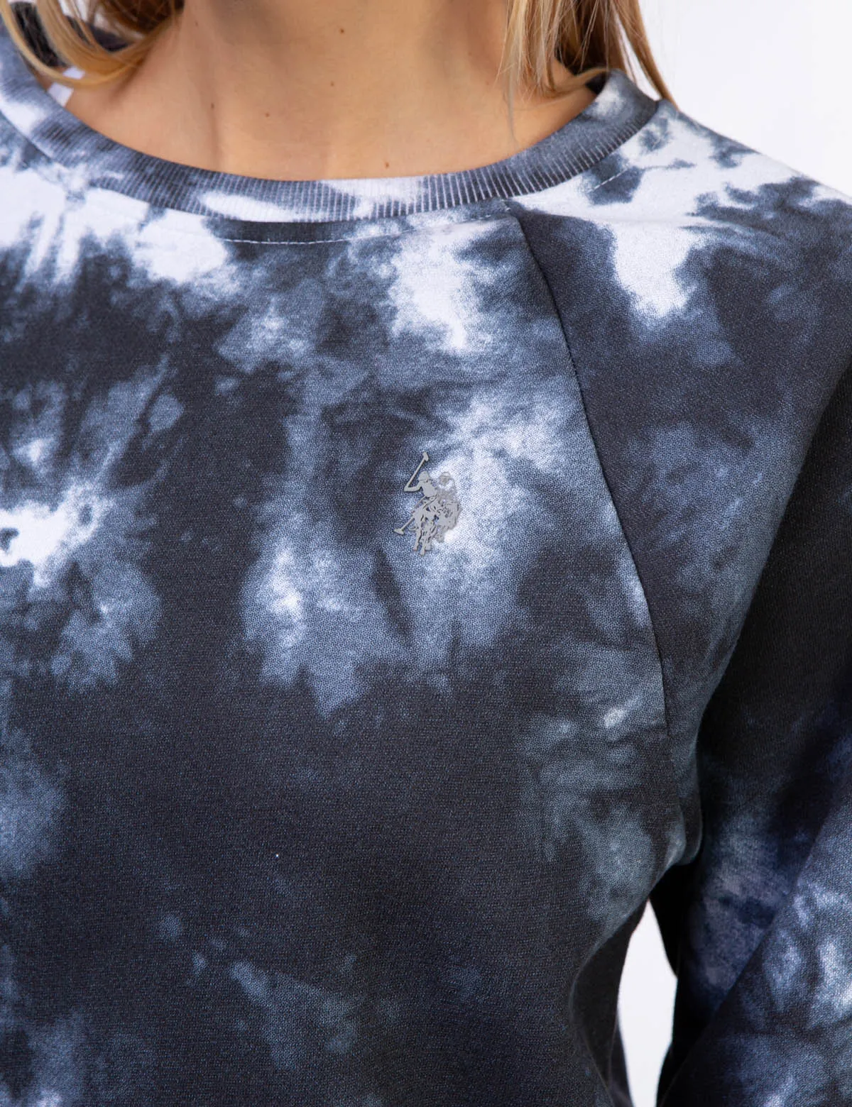 TIE DYE RAGLAN CREW NECK SWEATSHIRT