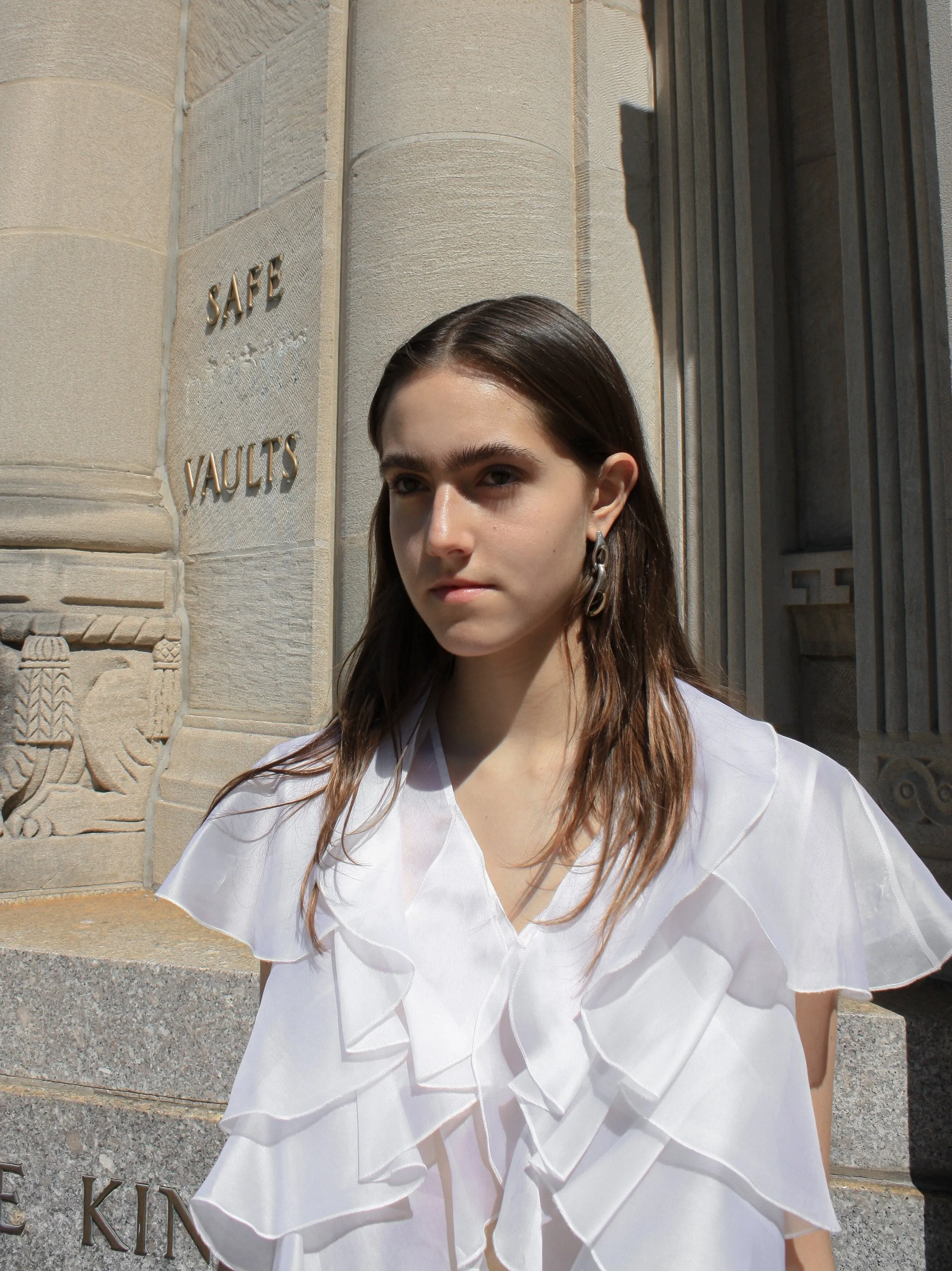 Tiered Silk Organza Top