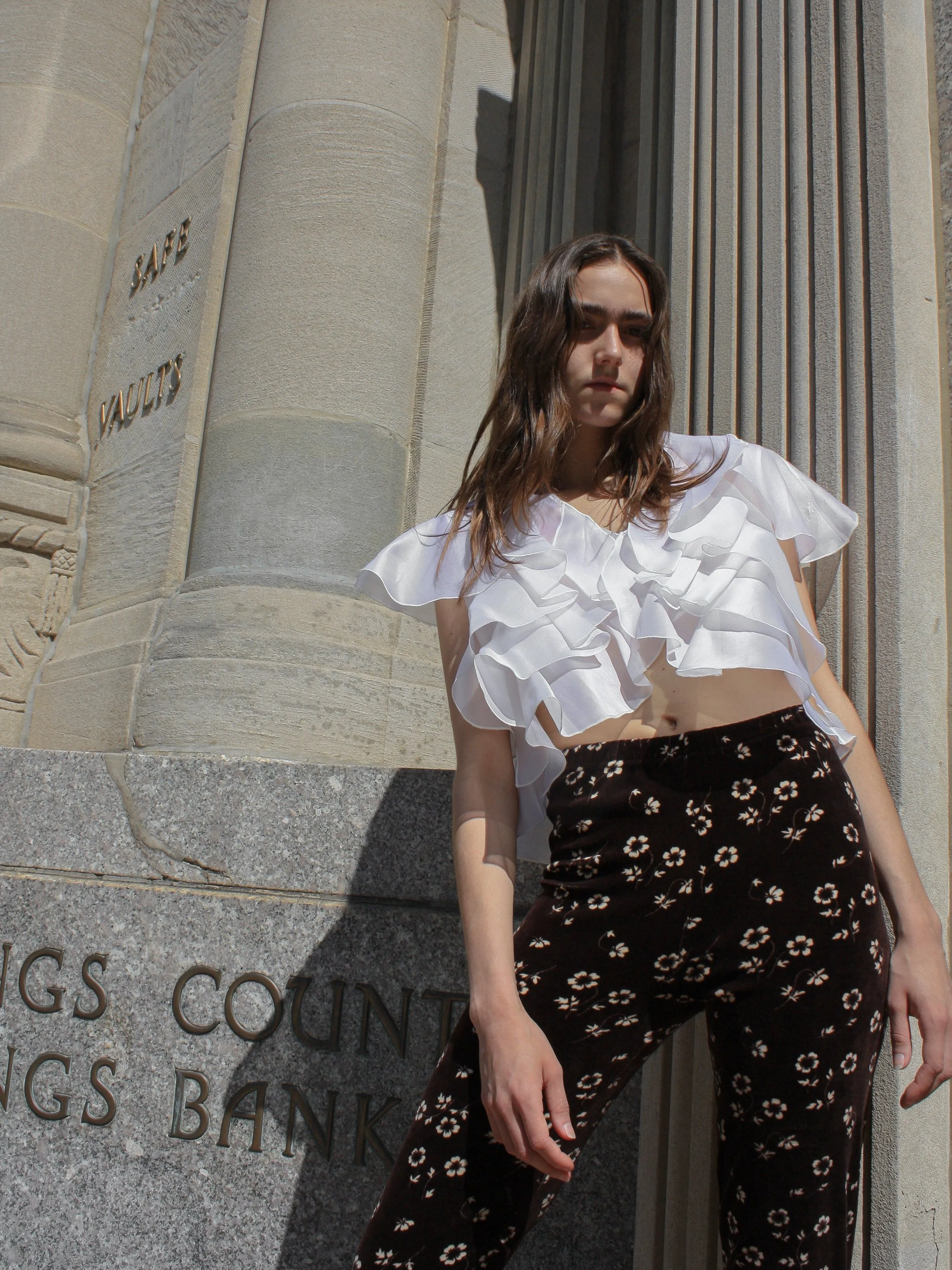 Tiered Silk Organza Top