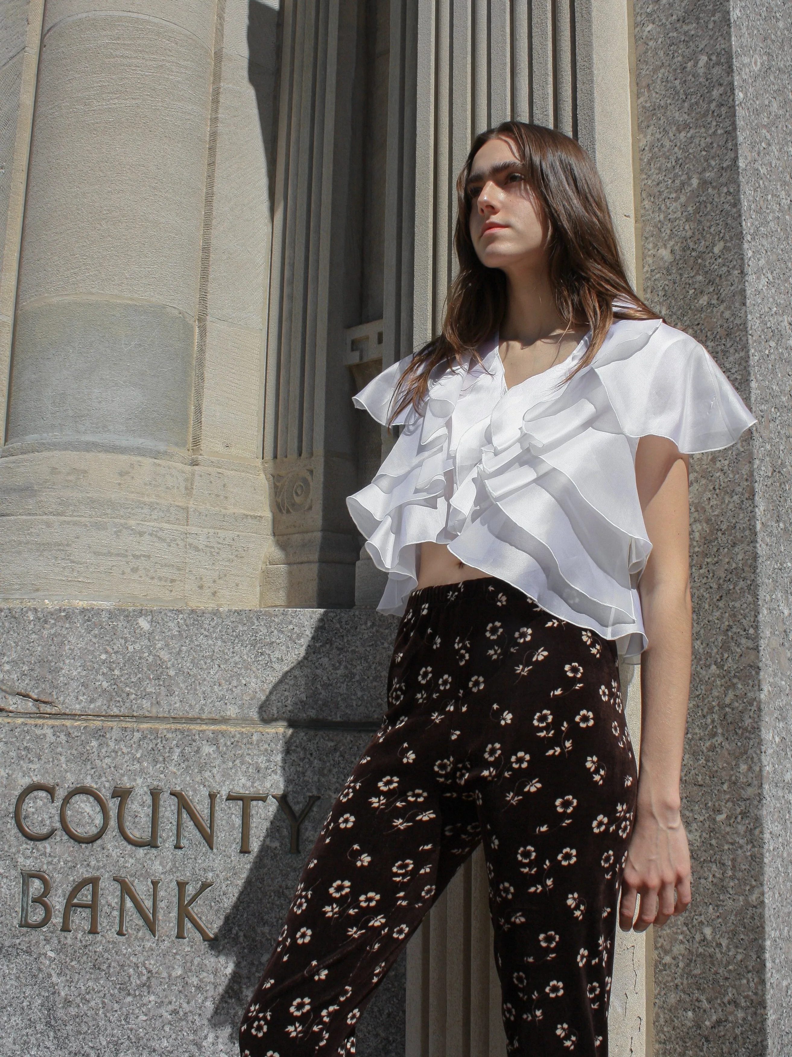 Tiered Silk Organza Top