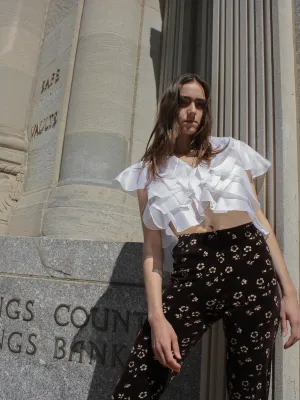 Tiered Silk Organza Top