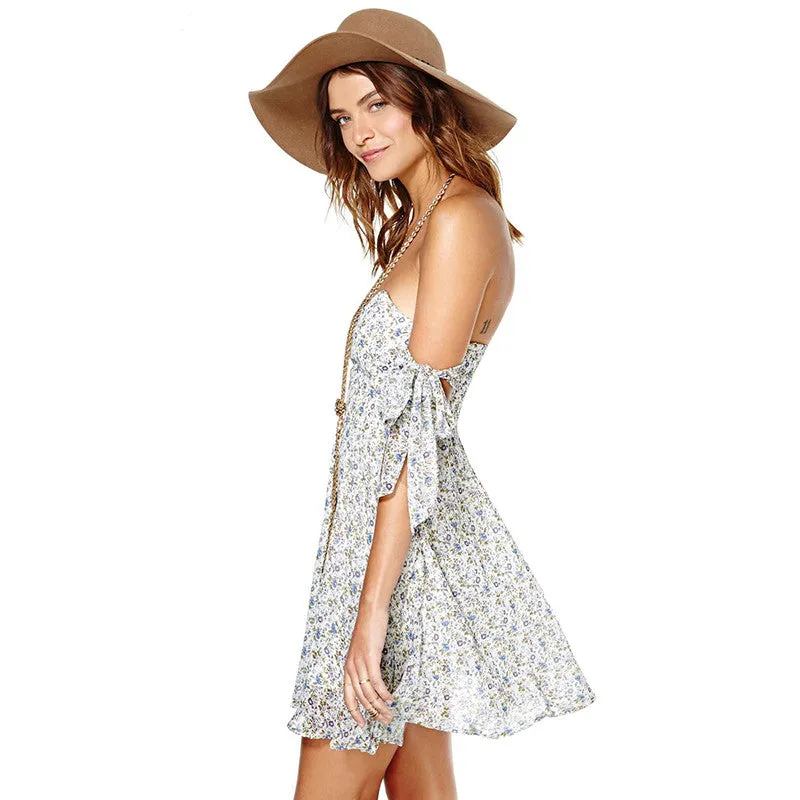 Tisha White Floral Strapless Dress