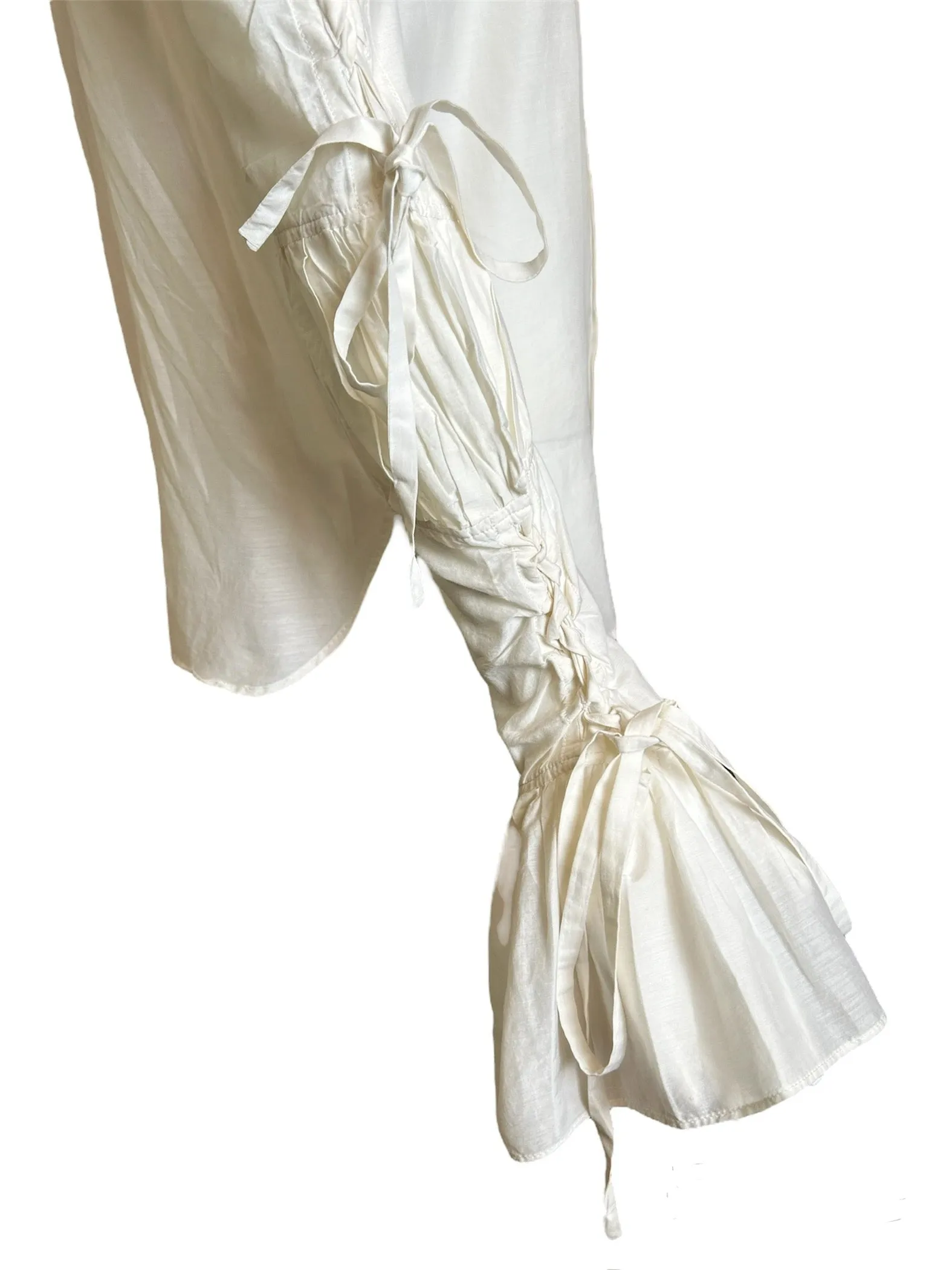 Tom Ford for Yves Saint Laurent F/W 2002 Cotton Lace-Up Sleeve Blouse