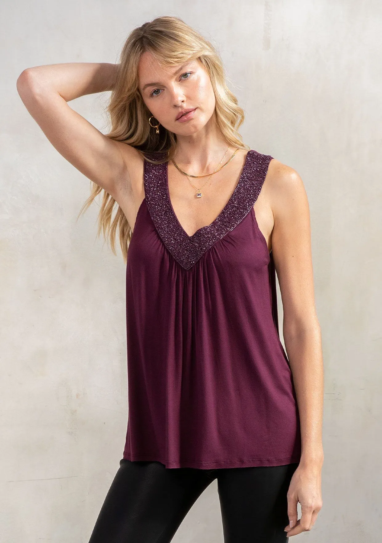 Twinkle Beaded Tank Top
