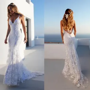 V-neck Suspender Simple Wedding Dress Vestido De Noiva Robe De Mariee Bride Dress