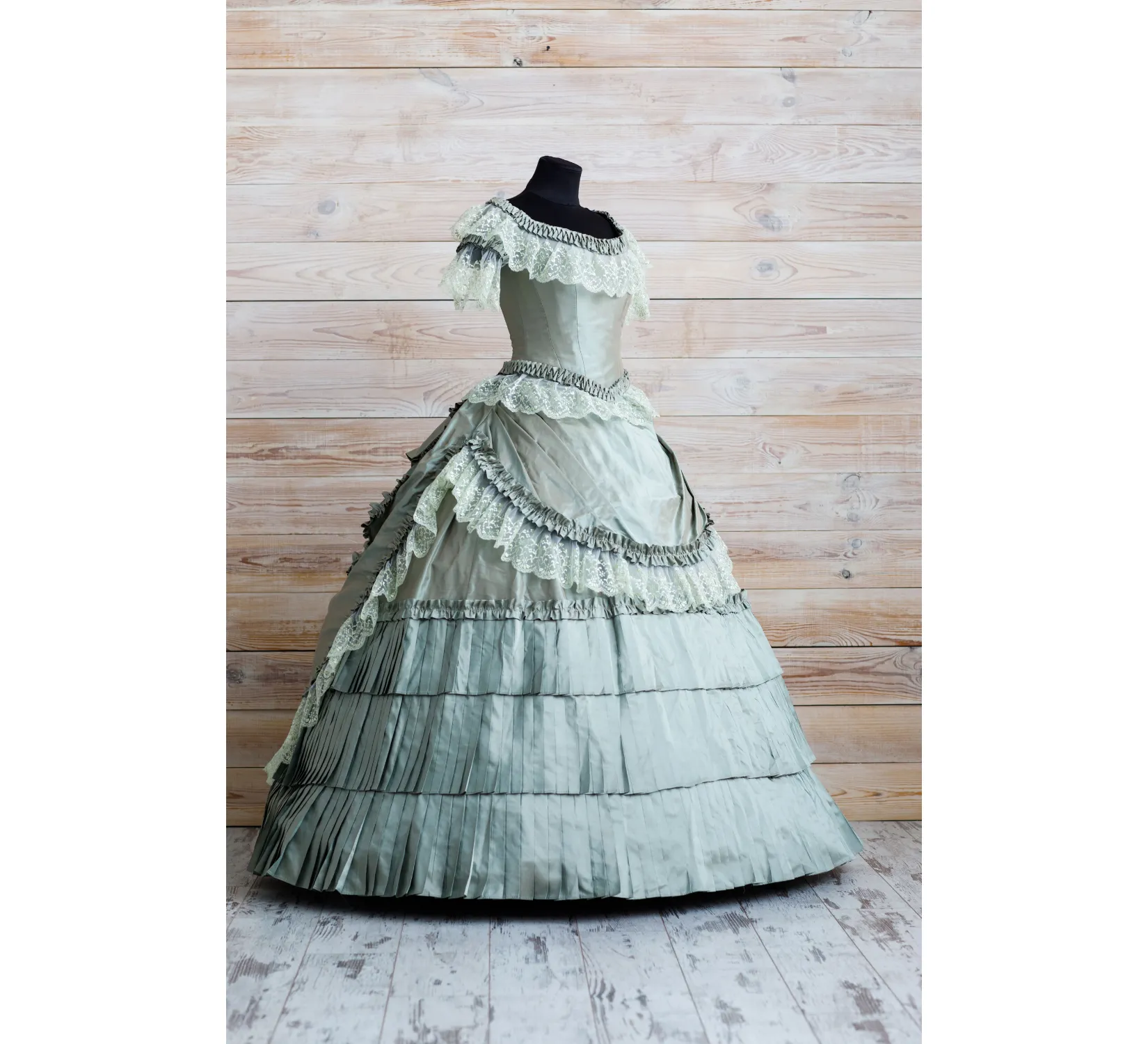 Vampire Diaries Katherine Pierce's cosplay silk taffeta civil war style dress