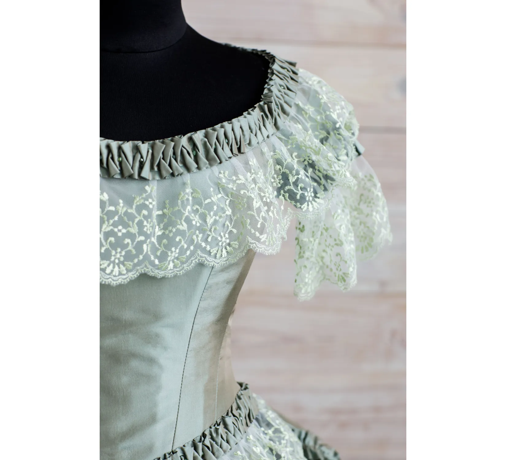 Vampire Diaries Katherine Pierce's cosplay silk taffeta civil war style dress