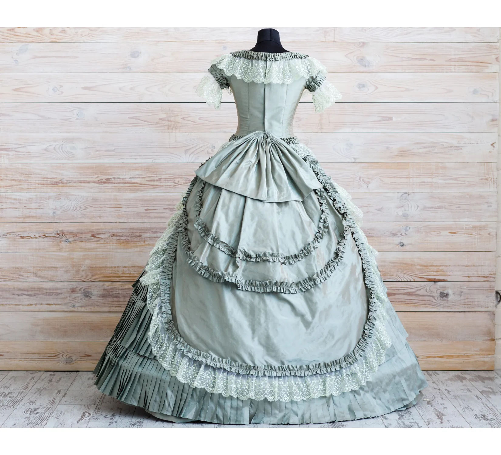 Vampire Diaries Katherine Pierce's cosplay silk taffeta civil war style dress