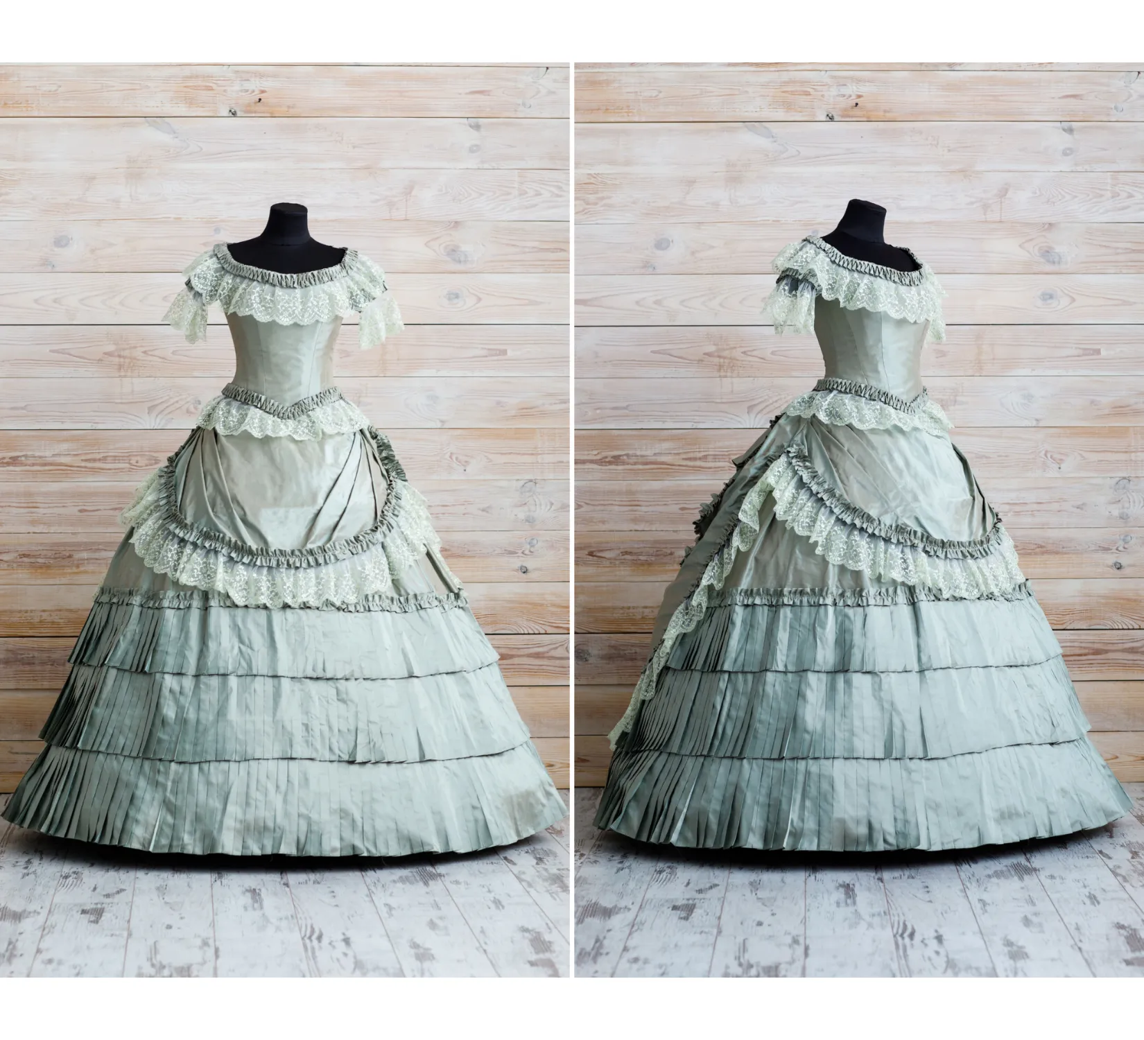 Vampire Diaries Katherine Pierce's cosplay silk taffeta civil war style dress