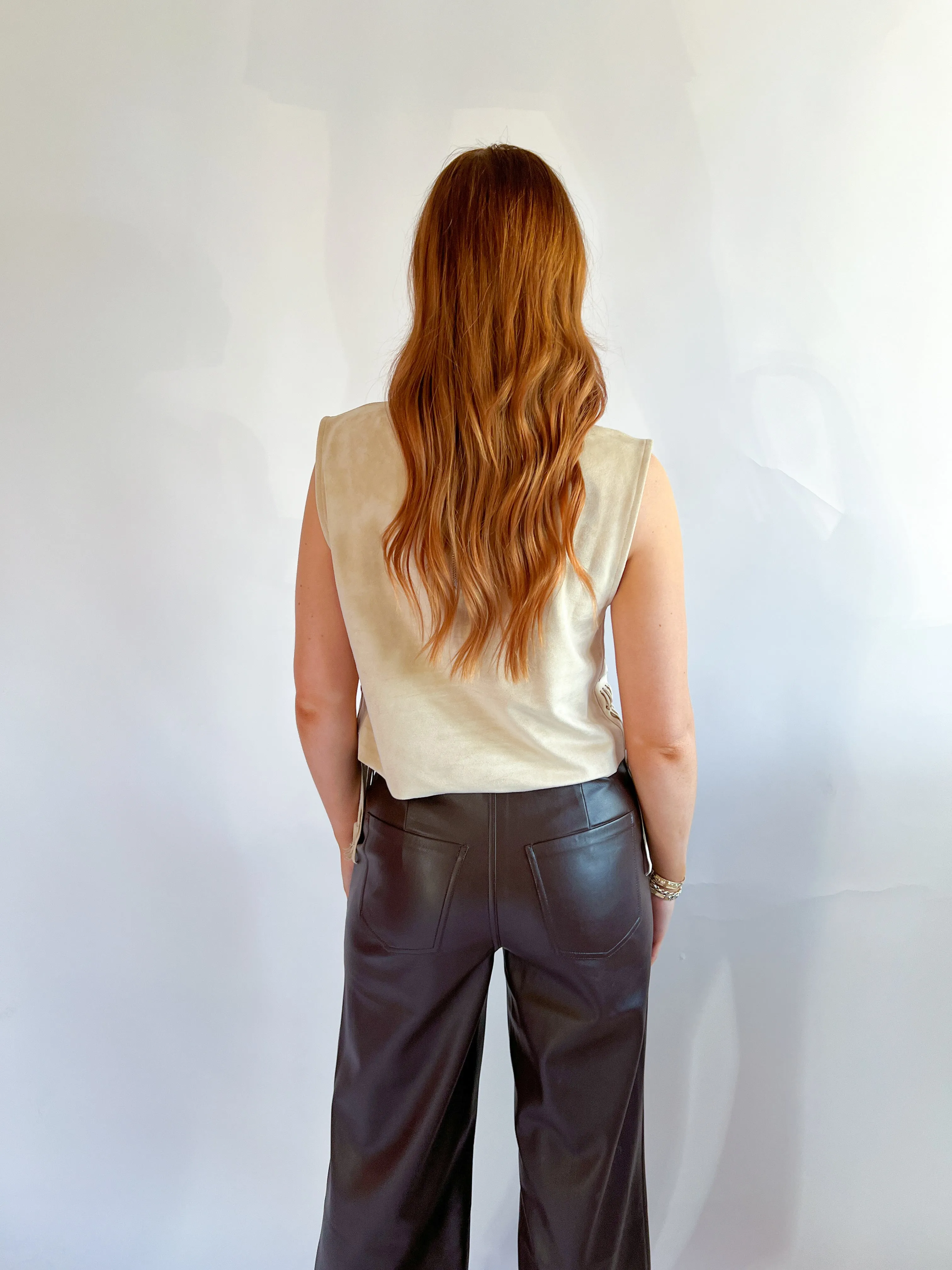 Vera Fringed Suede Top