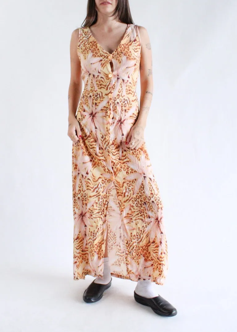 Vintage Floral Dress D0111