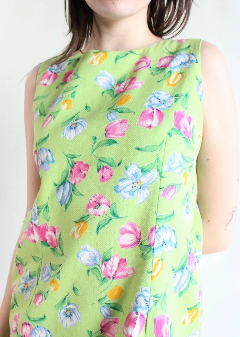 Vintage Floral Dress D0411