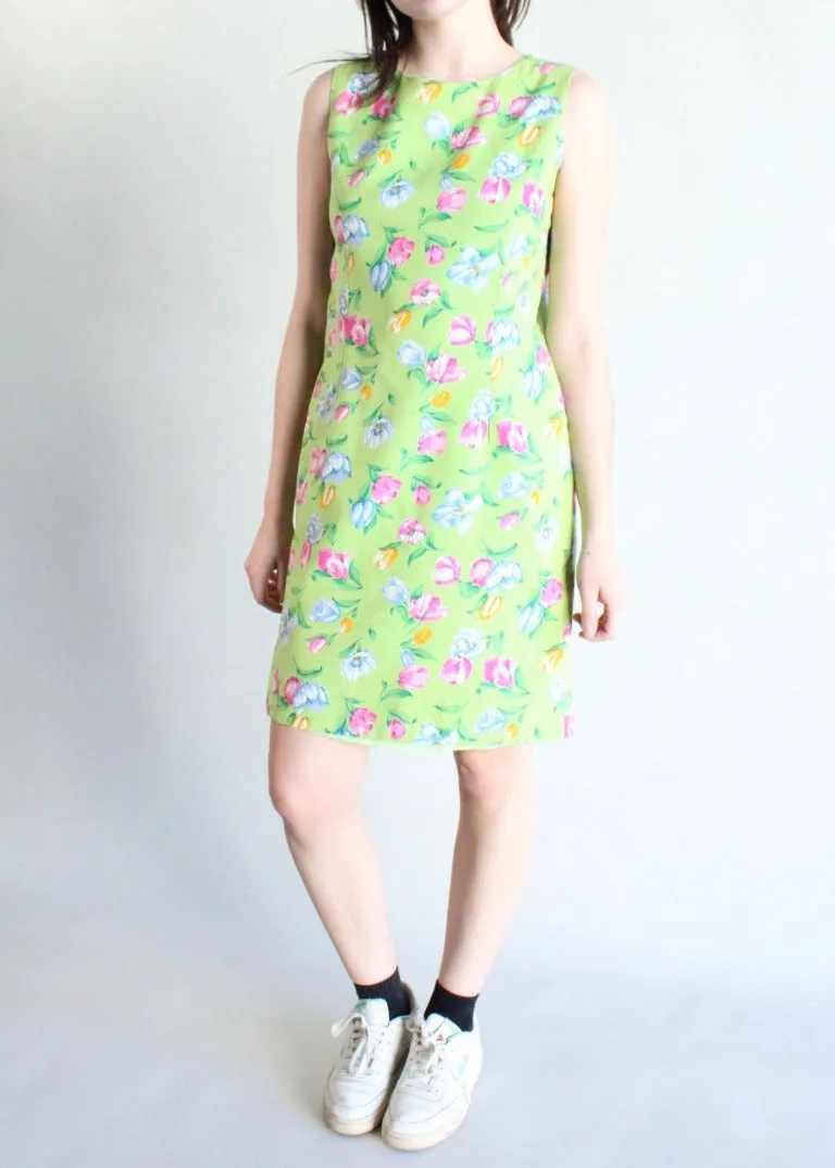 Vintage Floral Dress D0411