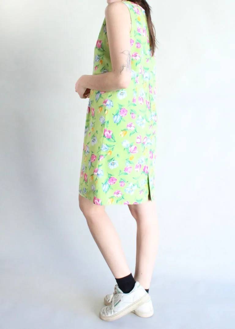 Vintage Floral Dress D0411