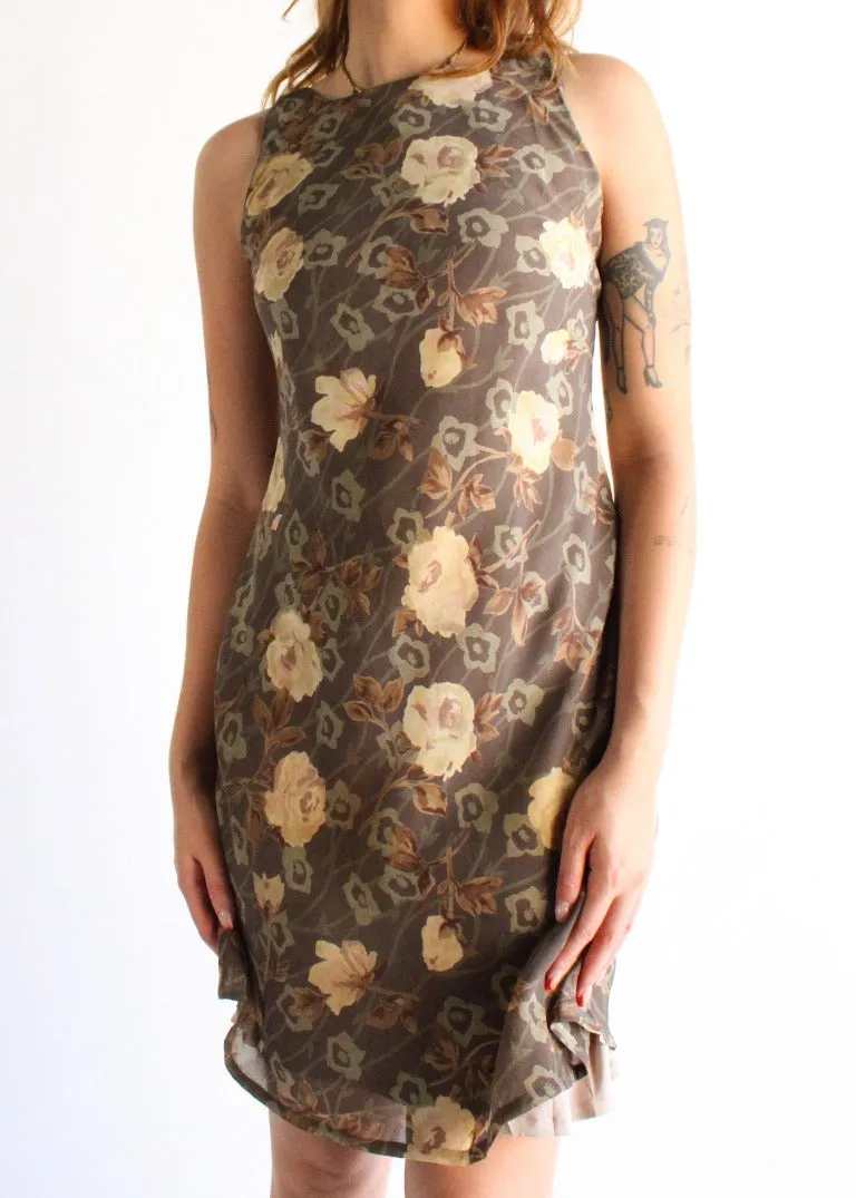 Vintage Floral Dress D0580