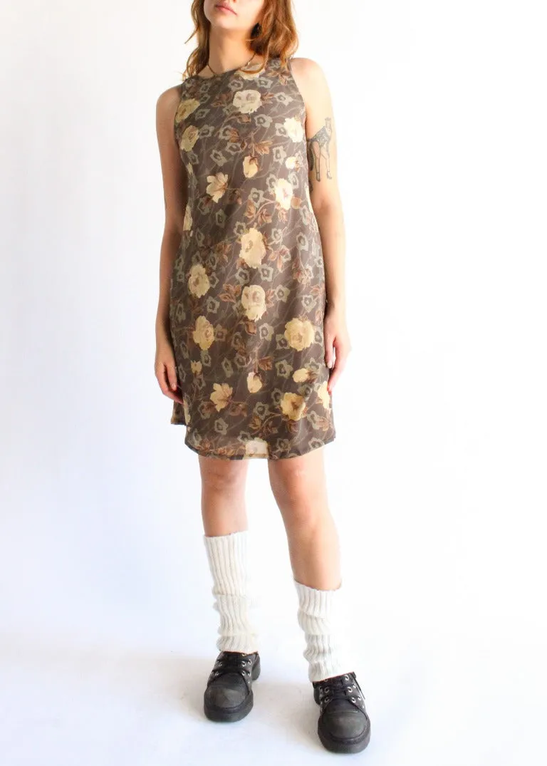 Vintage Floral Dress D0580