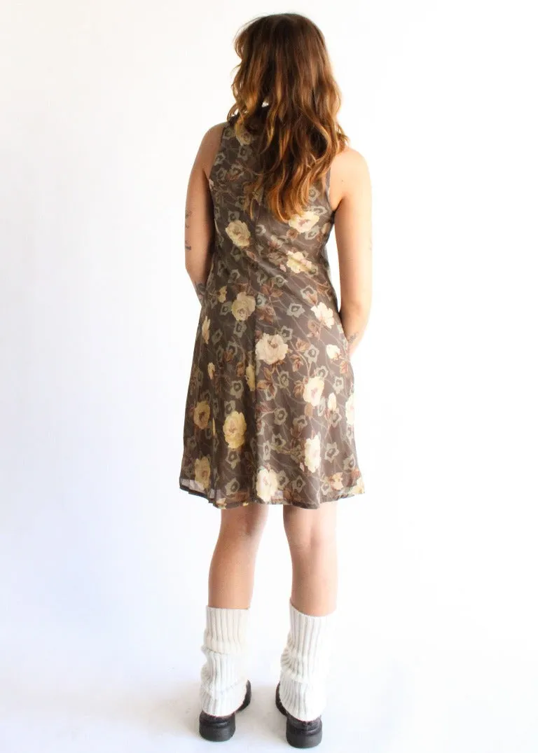 Vintage Floral Dress D0580