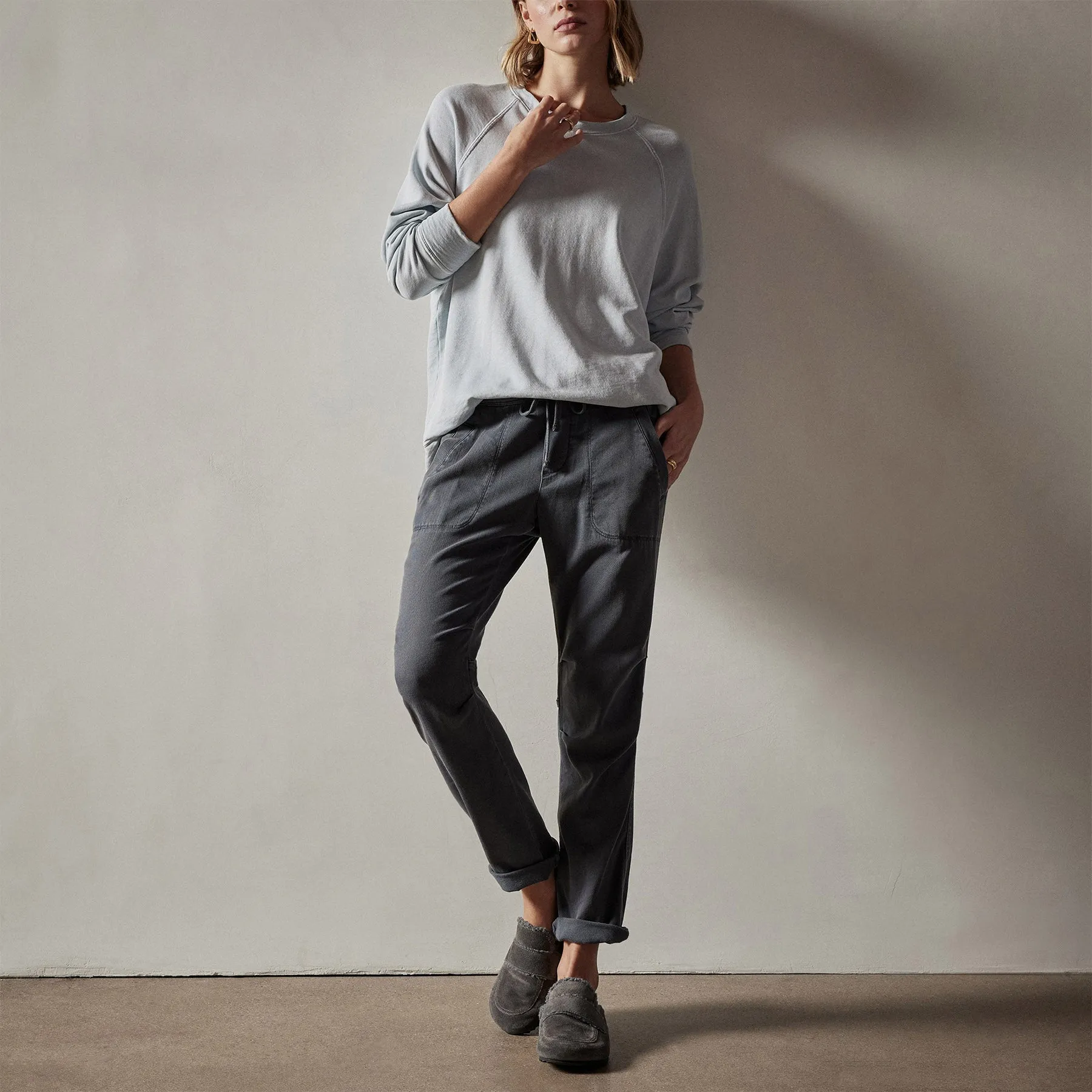 Vintage French Terry Relaxed Sweatshirt - Baby Blue Pigment