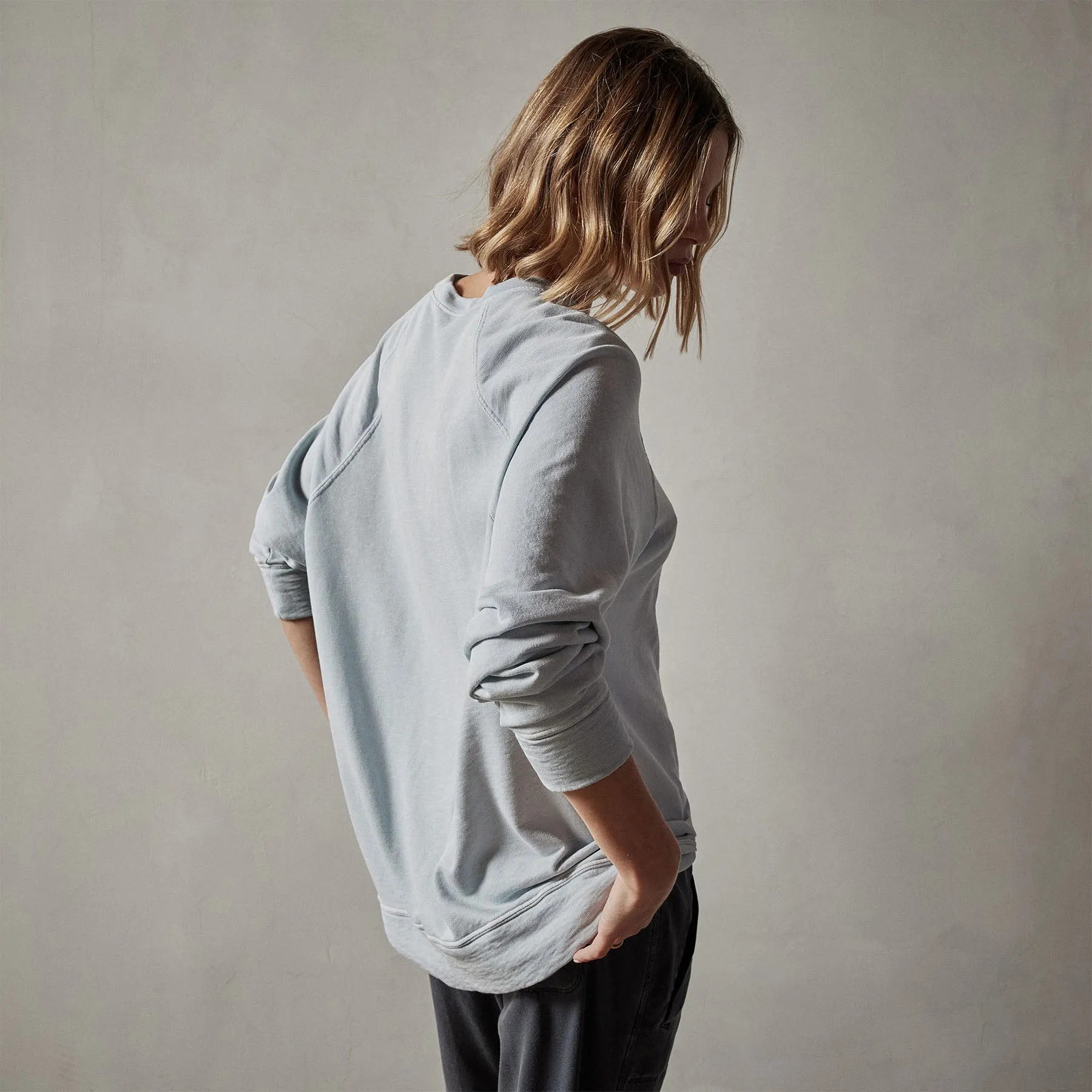 Vintage French Terry Relaxed Sweatshirt - Baby Blue Pigment