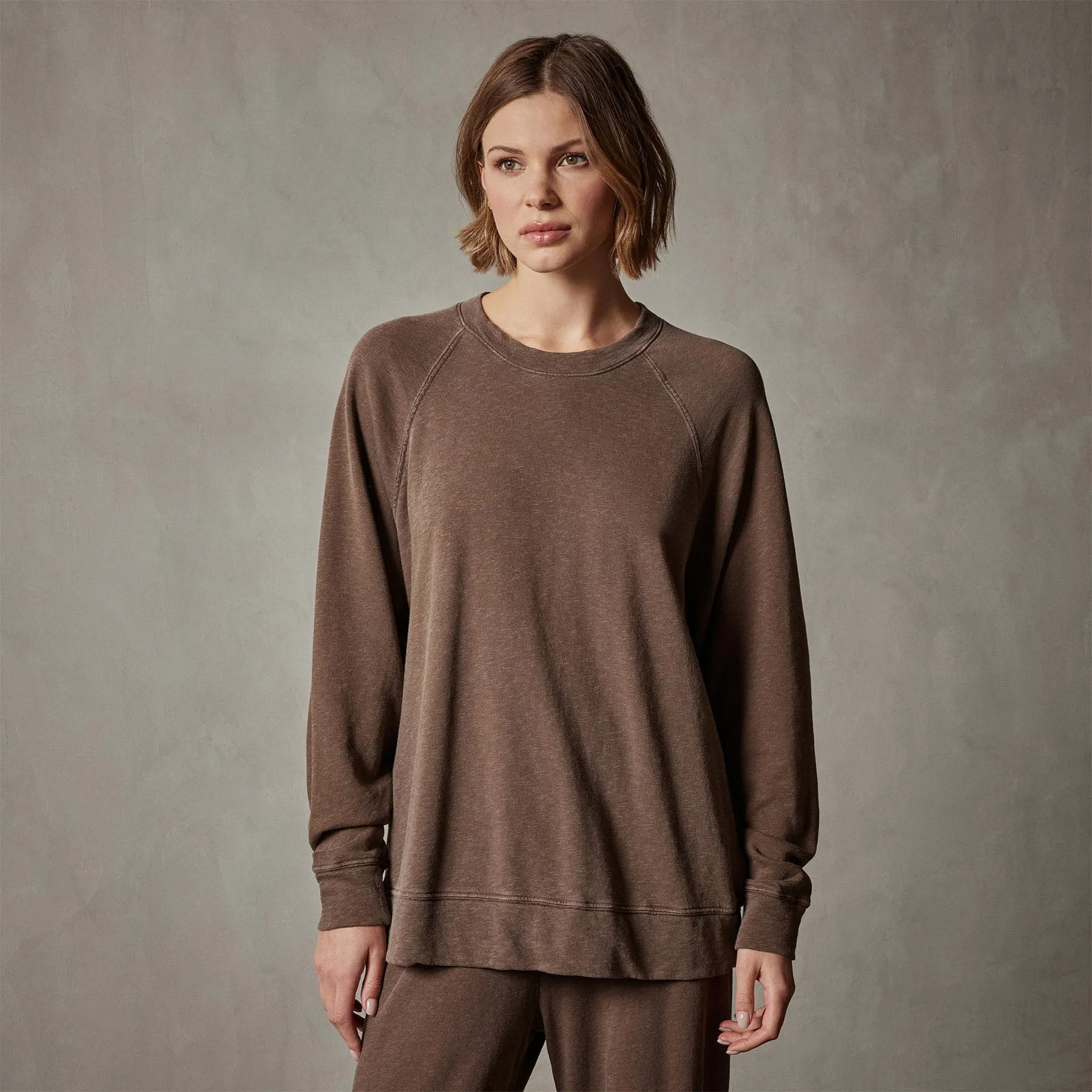 Vintage French Terry Relaxed Sweatshirt - Fox Pigment