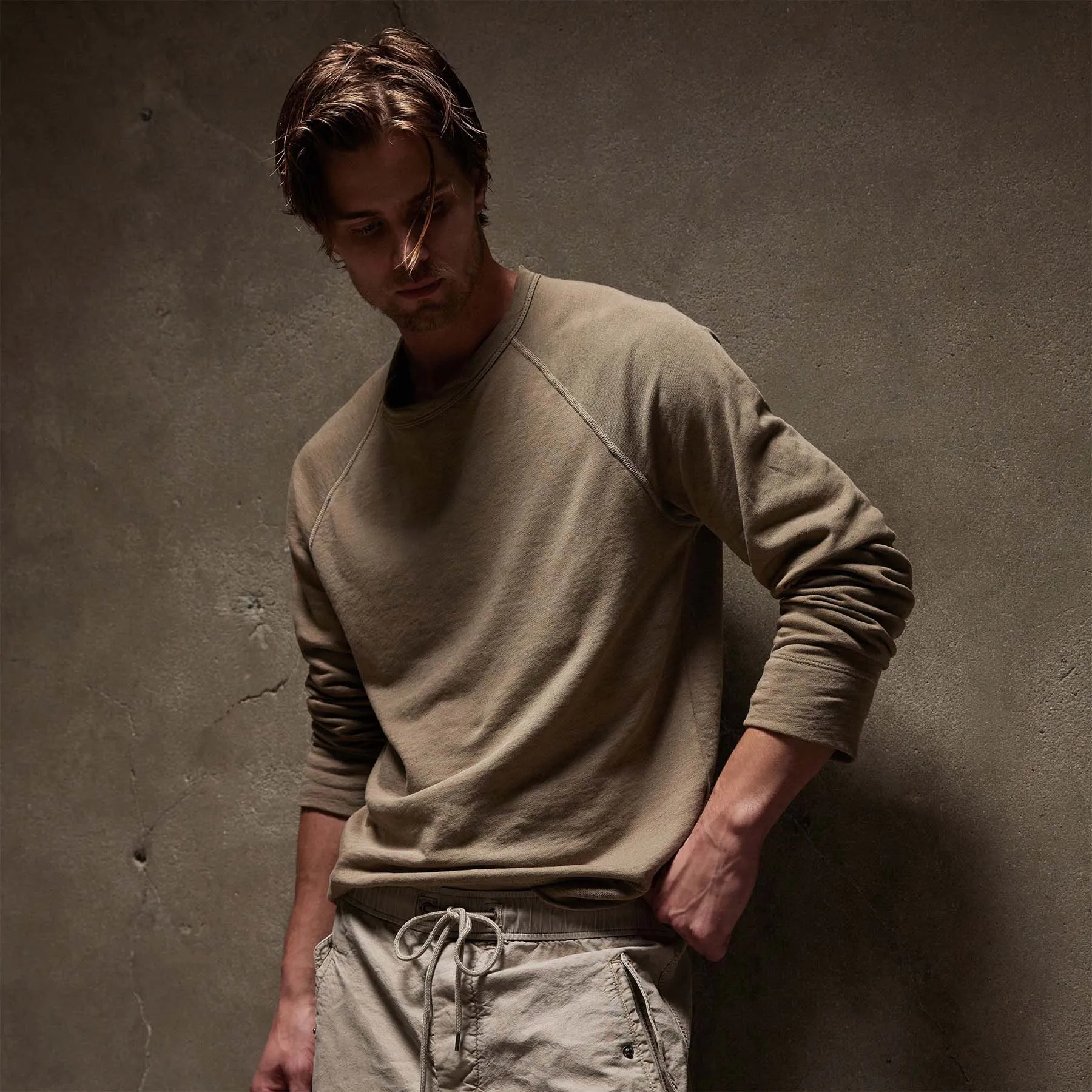 Vintage French Terry Sweatshirt - Cashew Pigment