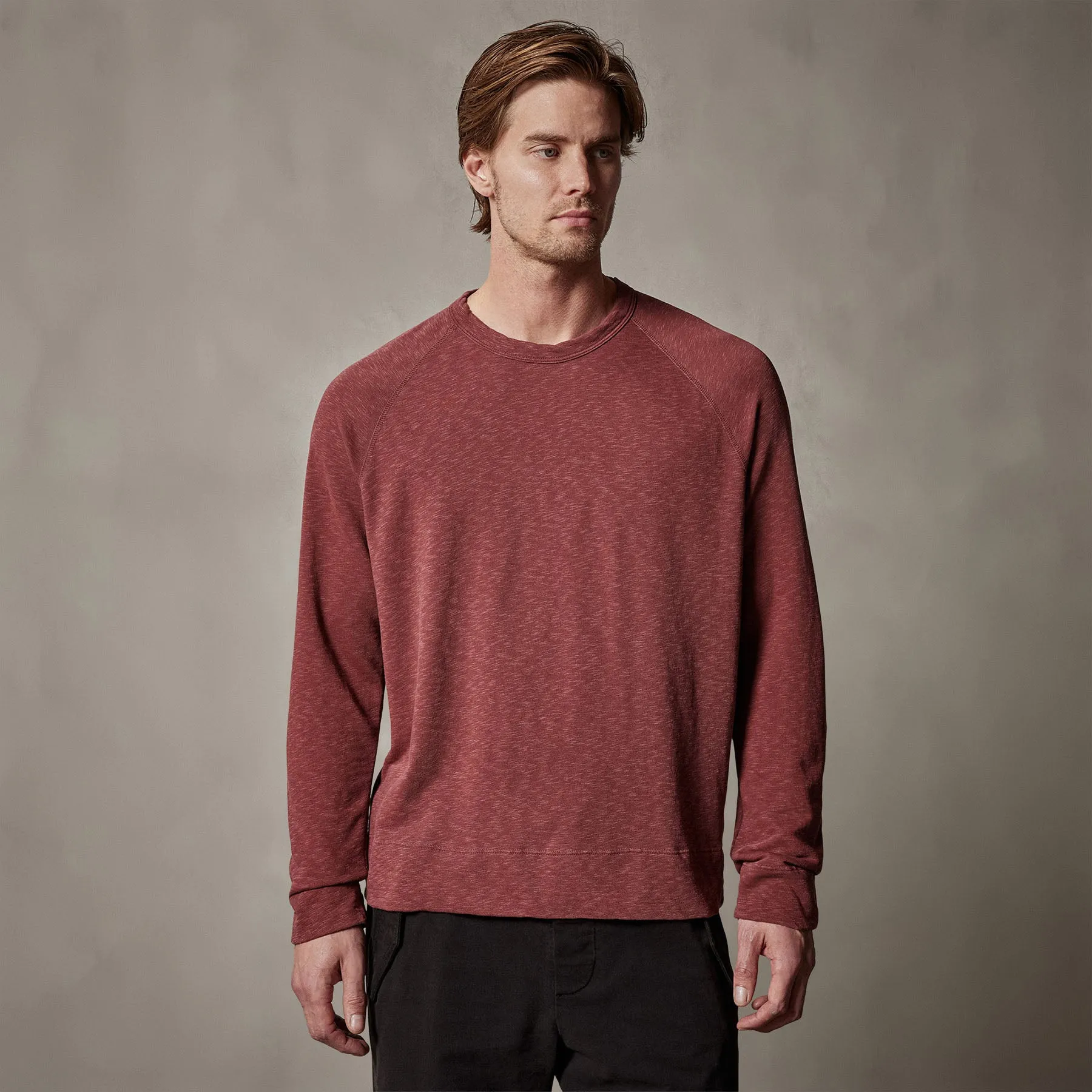 Vintage French Terry Sweatshirt - Claret Pigment