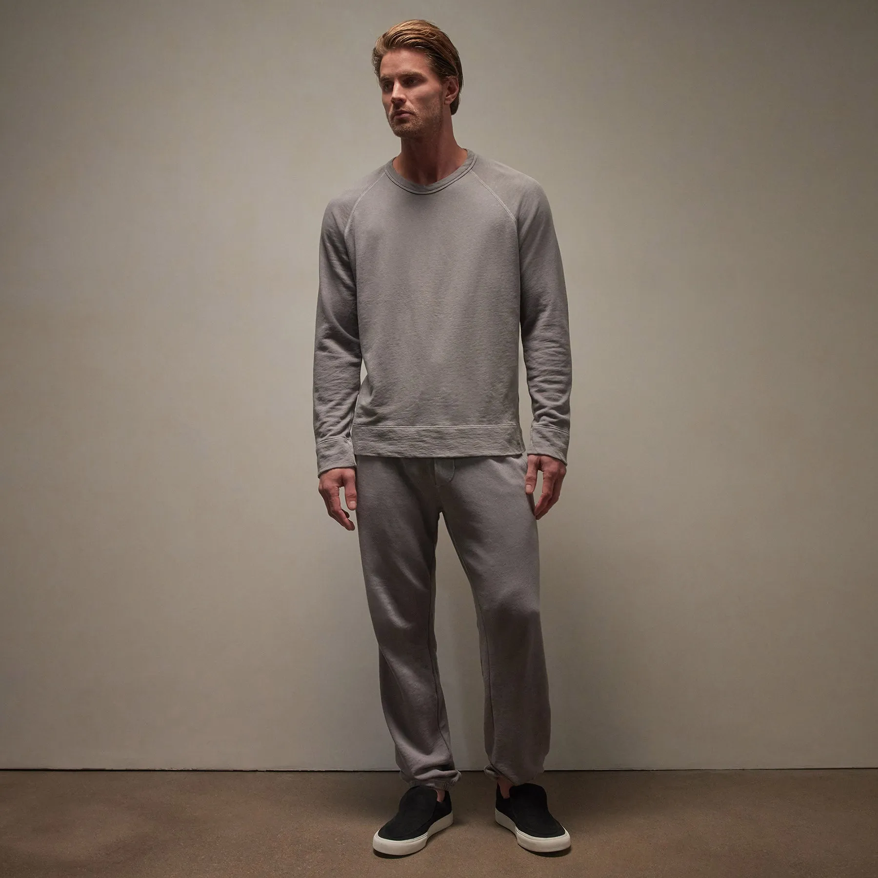 Vintage French Terry Sweatshirt - Silver Grey Pigment