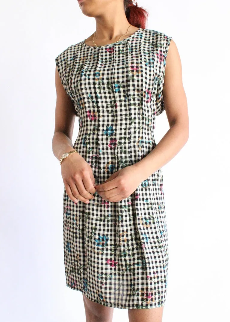 Vintage Gingham Dress D0544