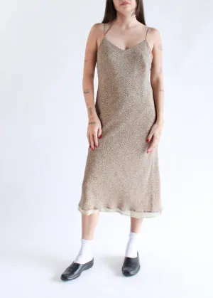 Vintage Leopard Print Dress D0204