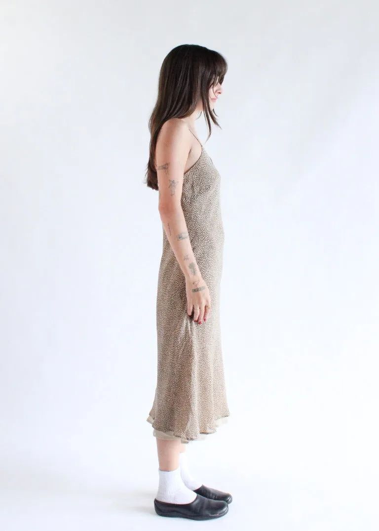 Vintage Leopard Print Dress D0204