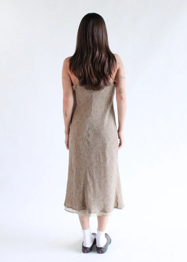 Vintage Leopard Print Dress D0204