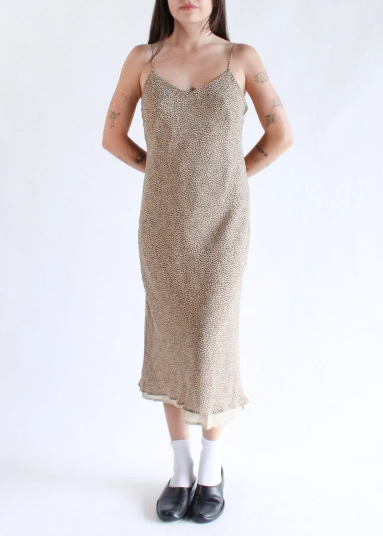 Vintage Leopard Print Dress D0204