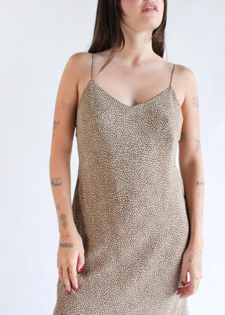 Vintage Leopard Print Dress D0204