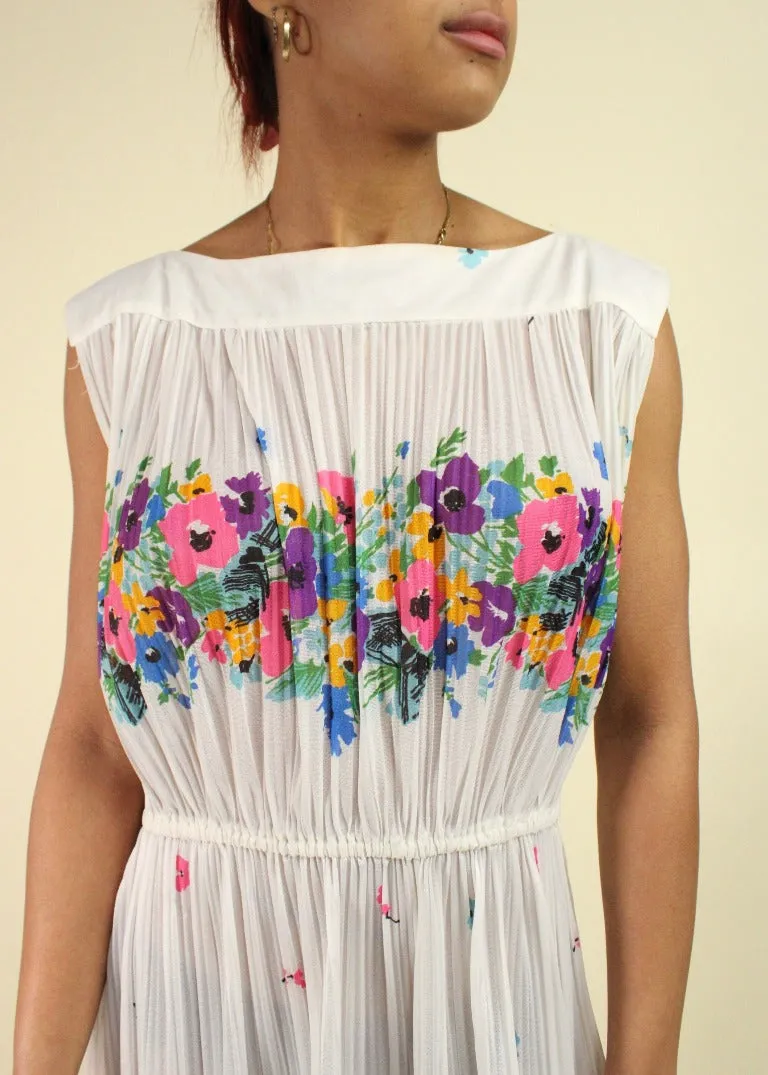 Vintage Pleated Dress D0144