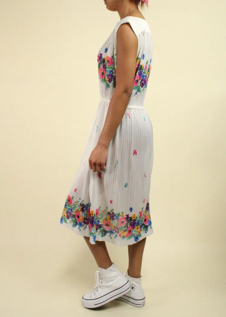 Vintage Pleated Dress D0144