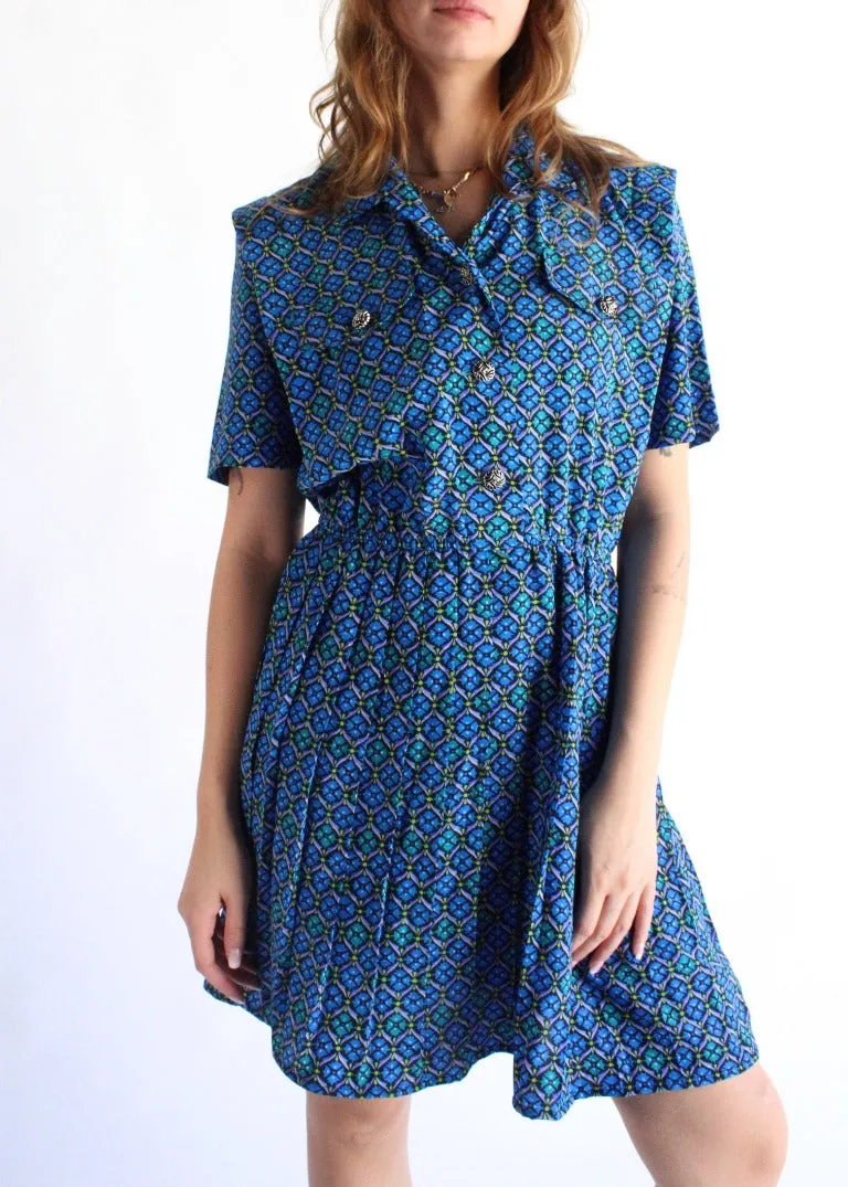 Vintage Print Dress D0585