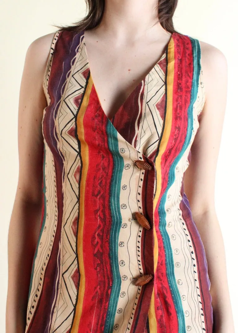 Vintage Printed Dress D0046