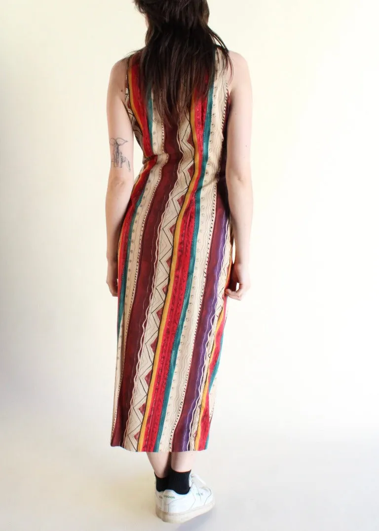 Vintage Printed Dress D0046