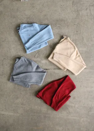 Vintage Solid V-neck Sweater