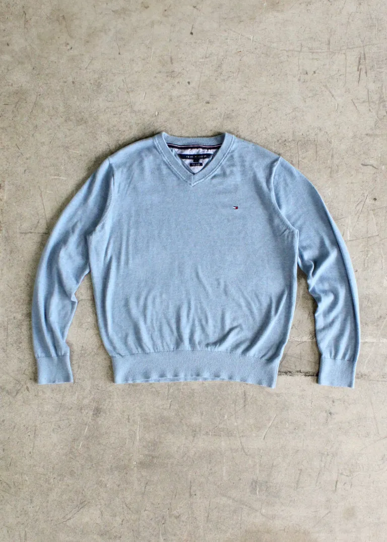 Vintage Solid V-neck Sweater