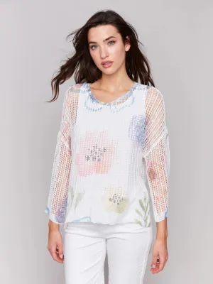 Watercolor Crochet Sweater