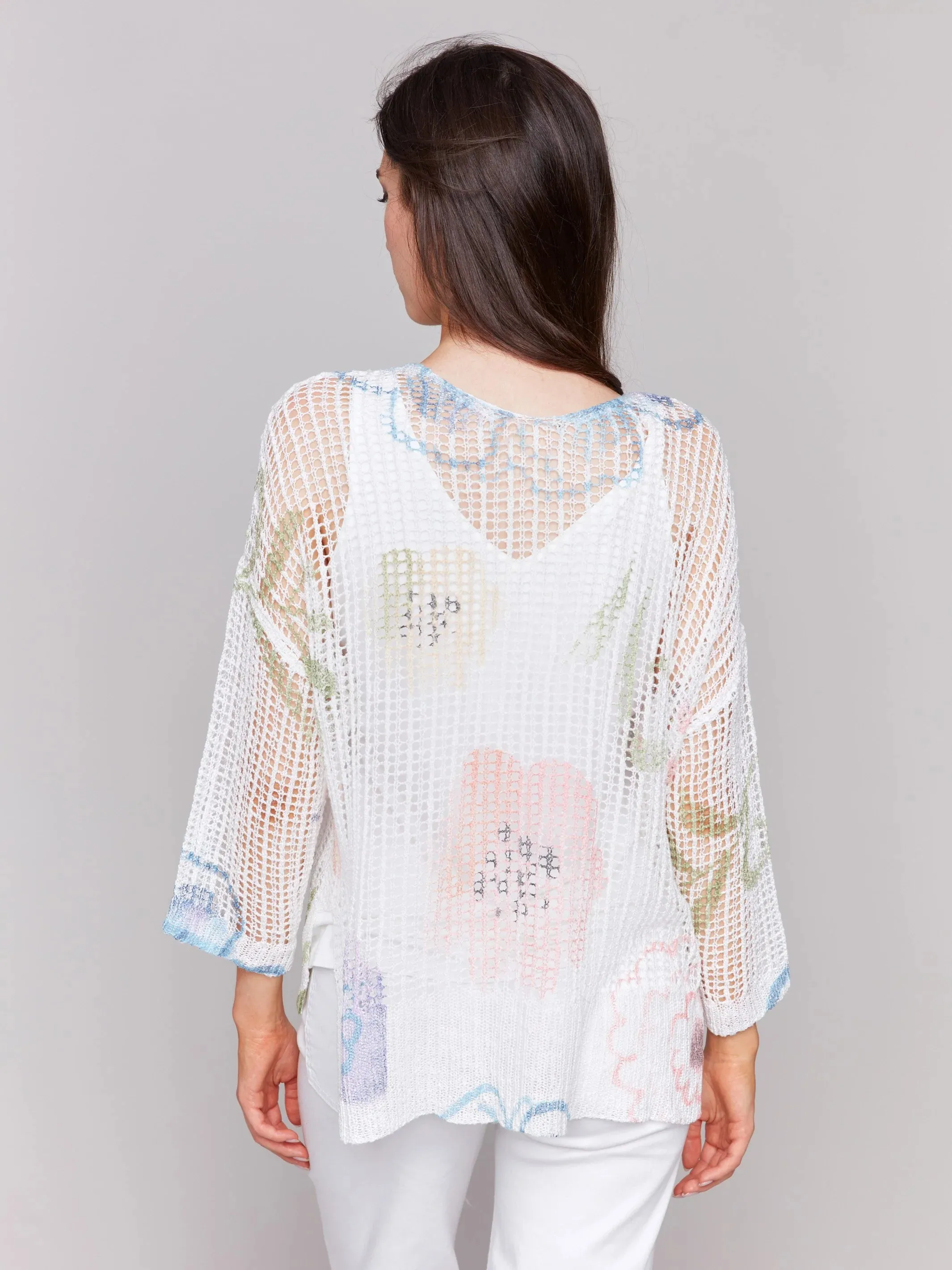 Watercolor Crochet Sweater