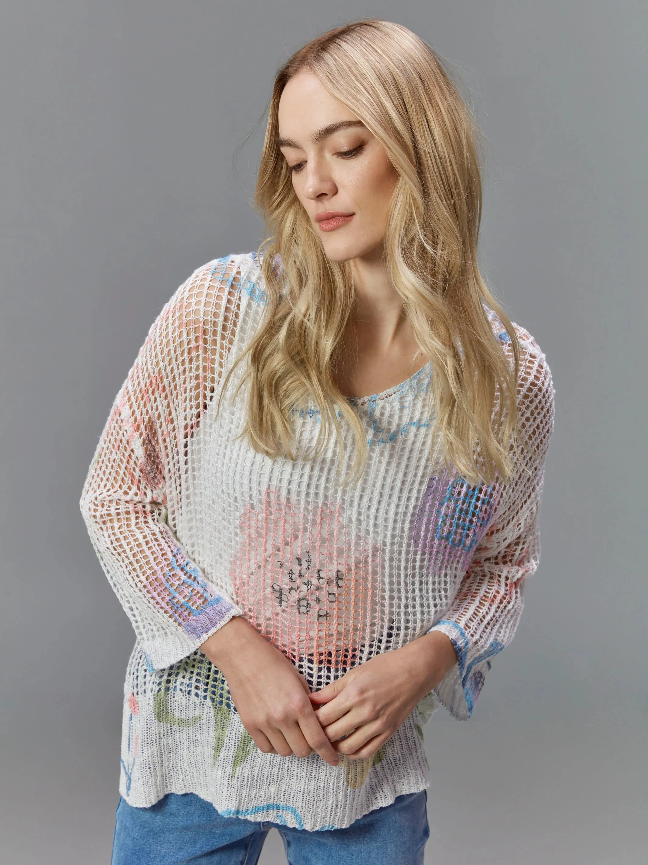 Watercolor Crochet Sweater