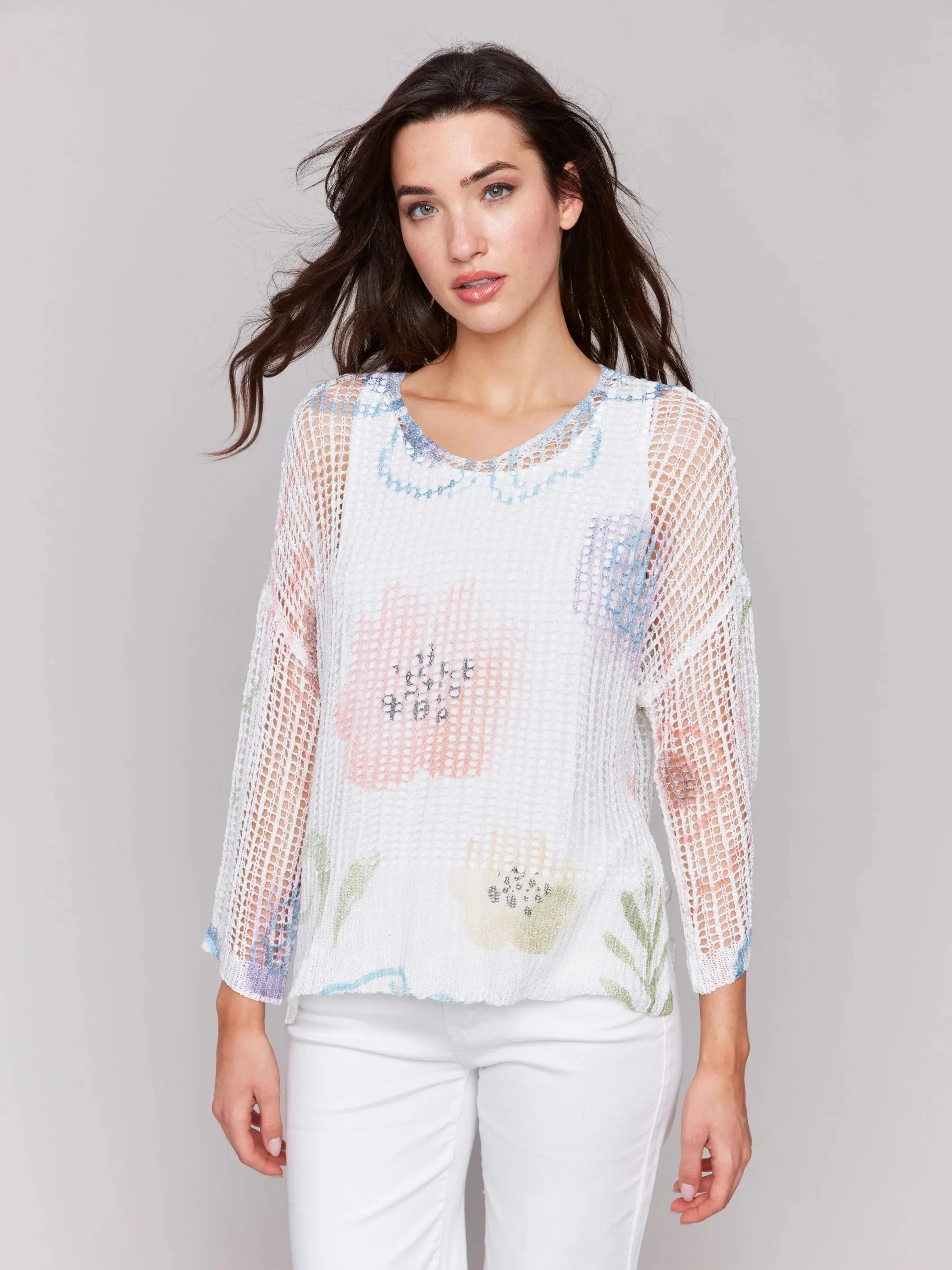 Watercolor Crochet Sweater