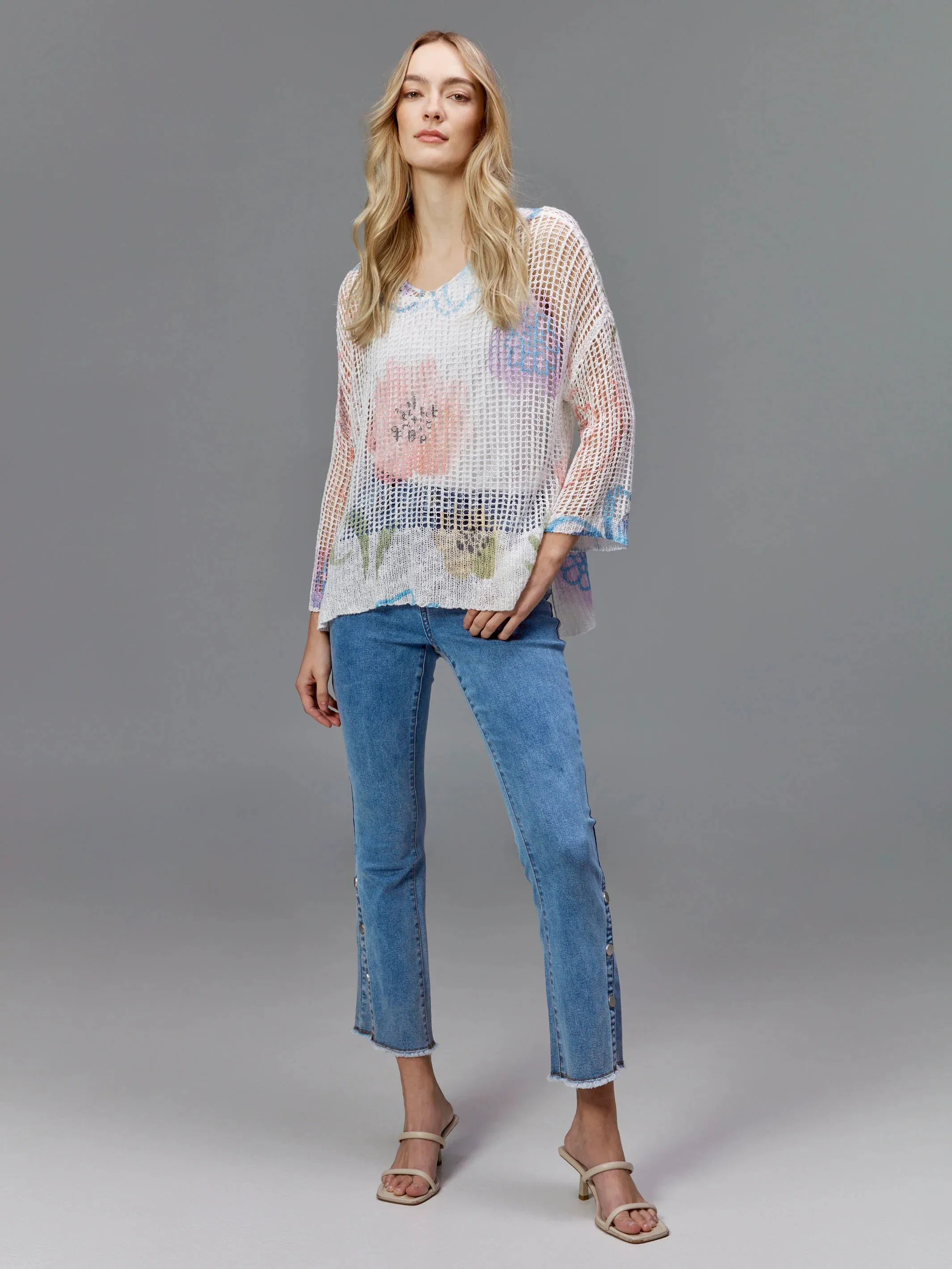 Watercolor Crochet Sweater