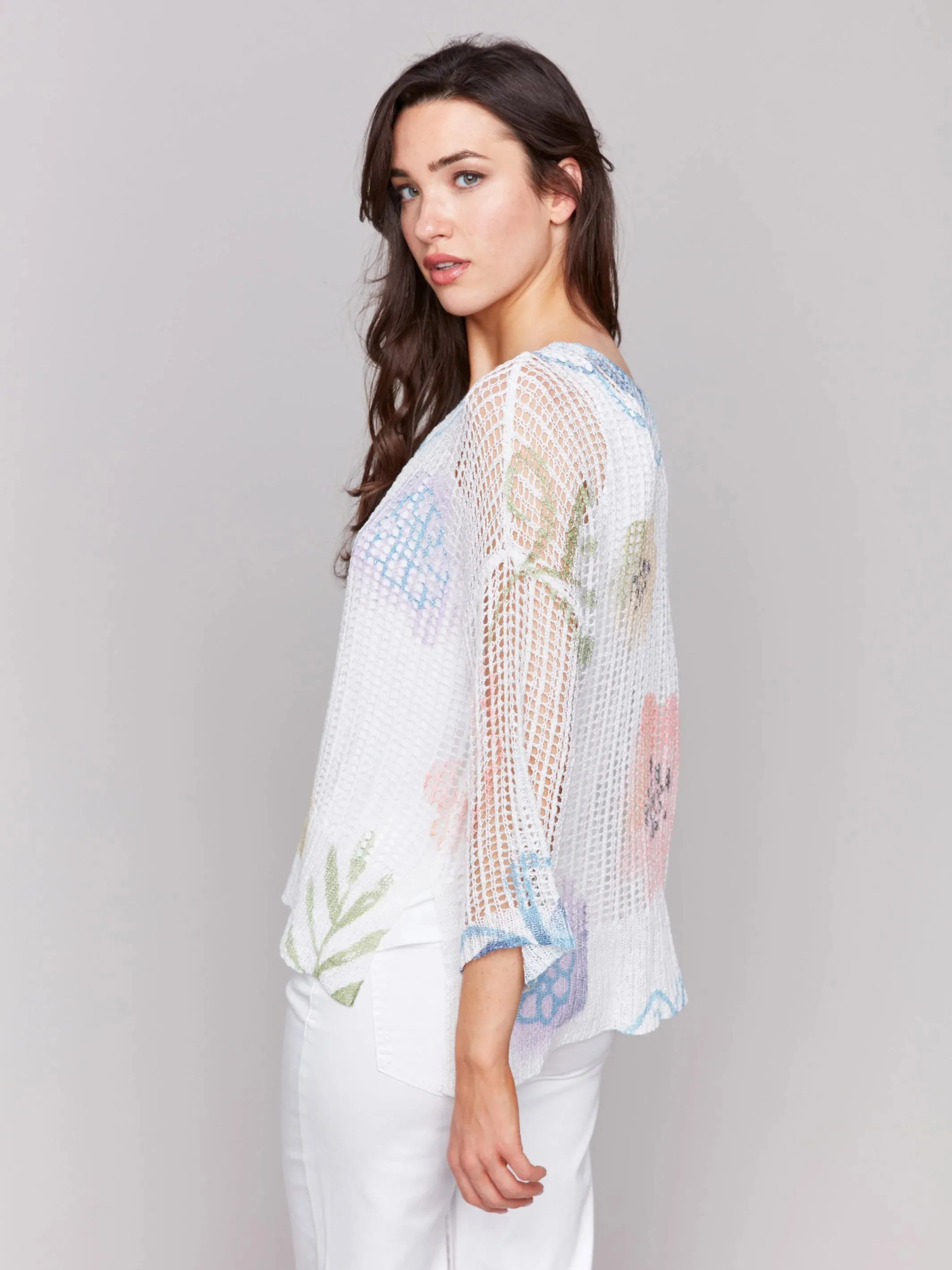 Watercolor Crochet Sweater