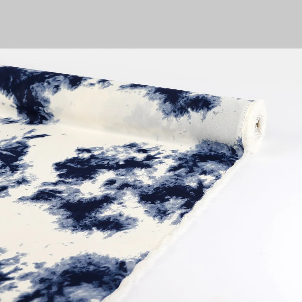 Watercolour Viscose Georgette - Ink